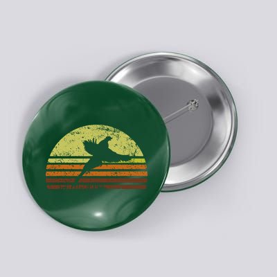Pheasant Hunting South Dakota Upland Bird Game Hunter Retro Button