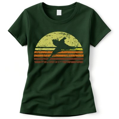 Pheasant Hunting South Dakota Upland Bird Game Hunter Retro Womens T-Shirt