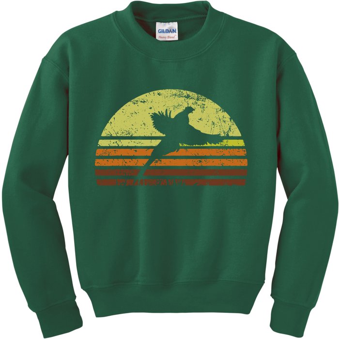 Pheasant Hunting South Dakota Upland Bird Game Hunter Retro Kids Sweatshirt