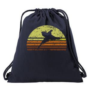 Pheasant Hunting South Dakota Upland Bird Game Hunter Retro Drawstring Bag