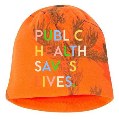 Public Health Saves Lives Quote Kati - Camo Knit Beanie