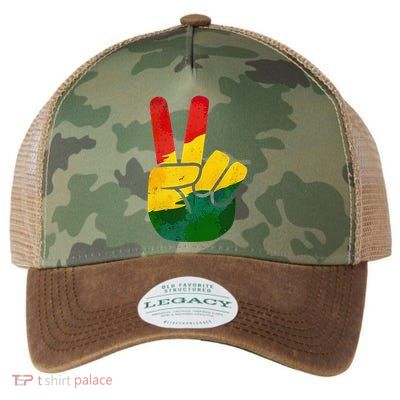 Peace Hand Sign Juneteenth Day Black Pride Legacy Tie Dye Trucker Hat