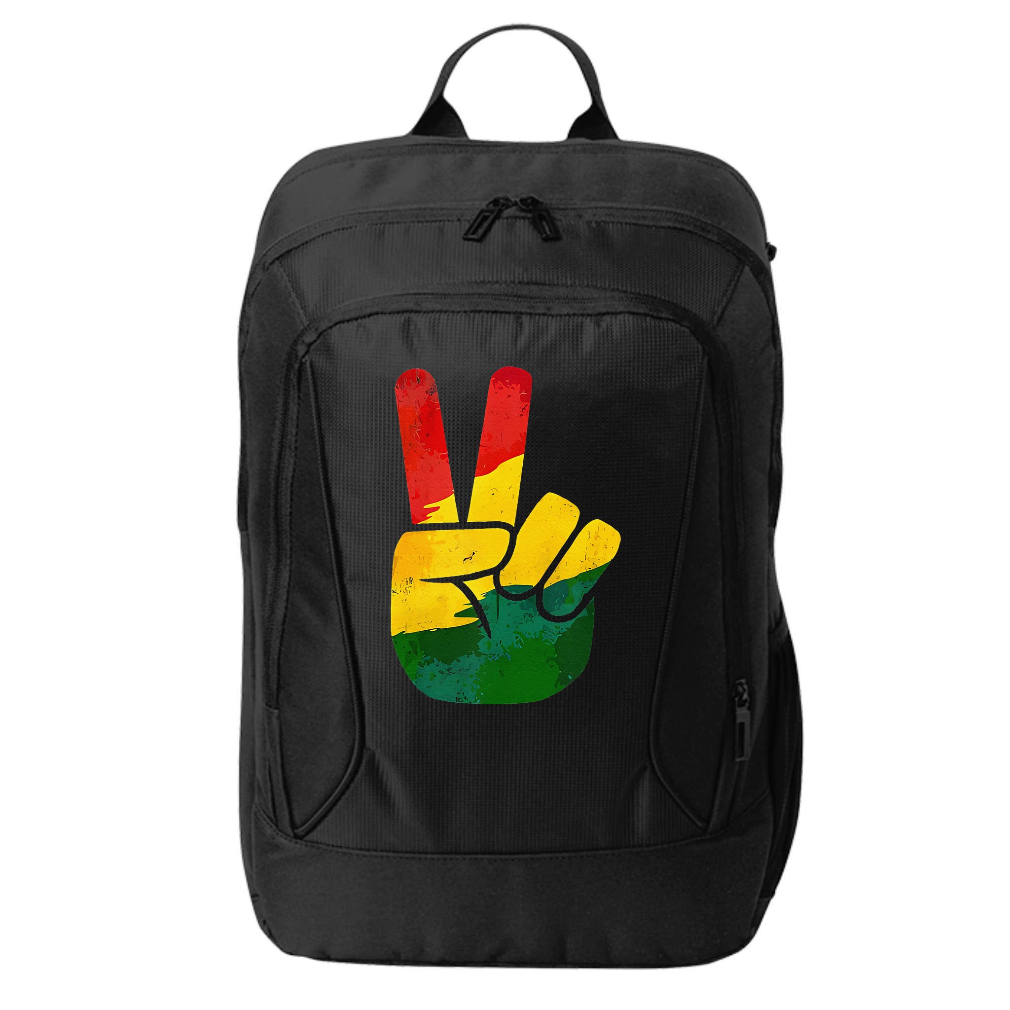 Peace Hand Sign Juneteenth Day Black Pride City Backpack