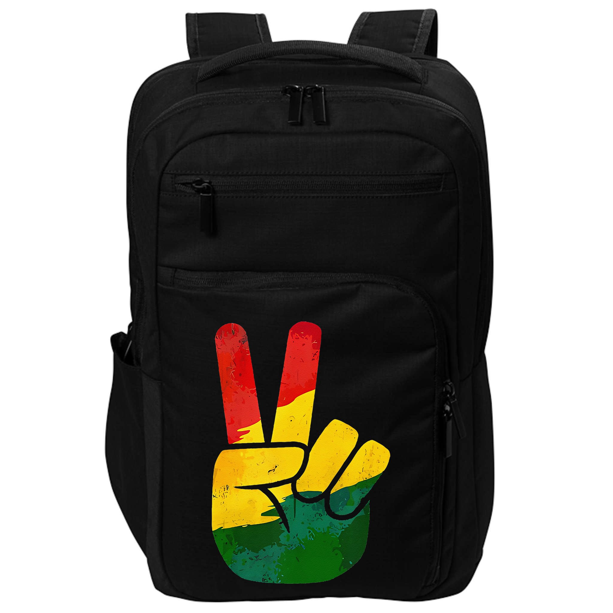 Peace Hand Sign Juneteenth Day Black Pride Impact Tech Backpack