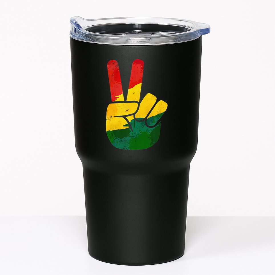 Peace Hand Sign Juneteenth Day Black Pride Tumbler