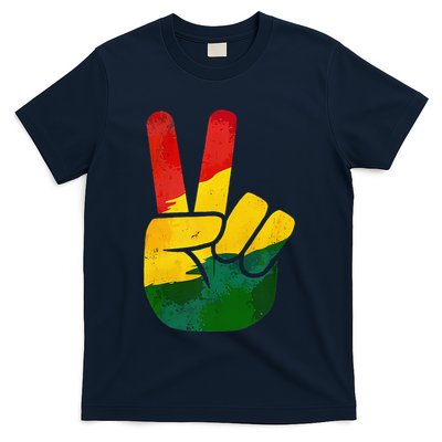 Peace Hand Sign Juneteenth Day Black Pride T-Shirt