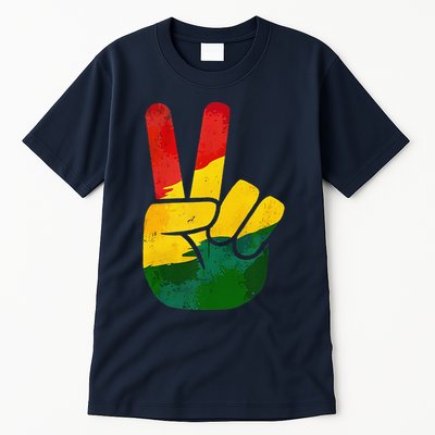 Peace Hand Sign Juneteenth Day Black Pride Tall T-Shirt