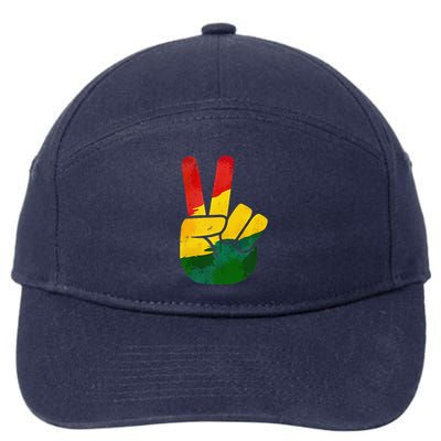 Peace Hand Sign Juneteenth Day Black Pride 7-Panel Snapback Hat