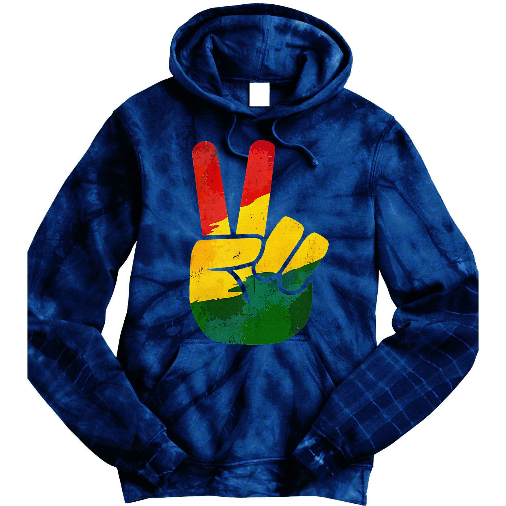 Peace Hand Sign Juneteenth Day Black Pride Tie Dye Hoodie