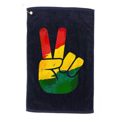 Peace Hand Sign Juneteenth Day Black Pride Golf Towel