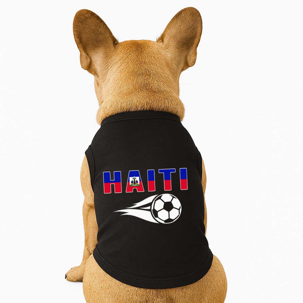 Proud Haiti Soccer Fans Jersey Haitian Flag Football Lovers Doggie Tank