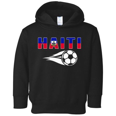 Proud Haiti Soccer Fans Jersey Haitian Flag Football Lovers Toddler Hoodie