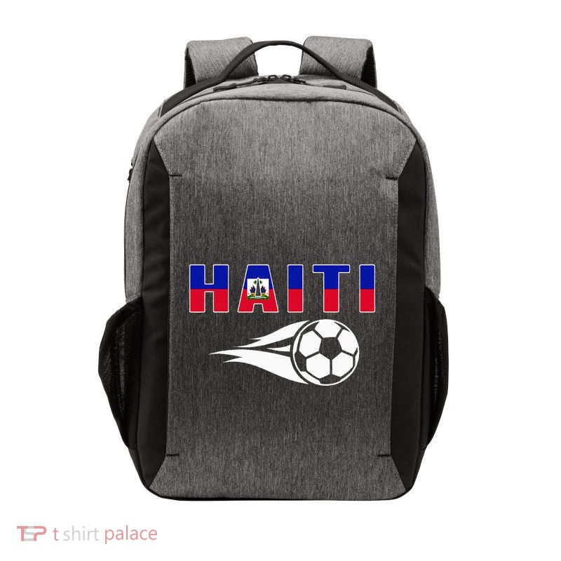 Proud Haiti Soccer Fans Jersey Haitian Flag Football Lovers Vector Backpack