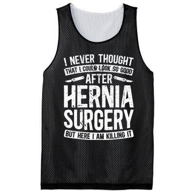 Post Hernia Surgery Recovery Funny Hernia Repair Recovery Mesh Reversible Basketball Jersey Tank