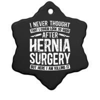 Post Hernia Surgery Recovery Funny Hernia Repair Recovery Ceramic Star Ornament