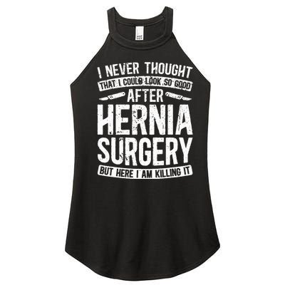 Post Hernia Surgery Recovery Funny Hernia Repair Recovery Women's Perfect Tri Rocker Tank