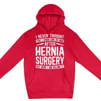 Post Hernia Surgery Recovery Funny Hernia Repair Recovery Premium Pullover Hoodie