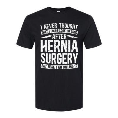 Post Hernia Surgery Recovery Funny Hernia Repair Recovery Softstyle CVC T-Shirt