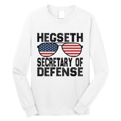 Pete Hegseth Secretary Of Defense Trump Support Patriots Long Sleeve Shirt