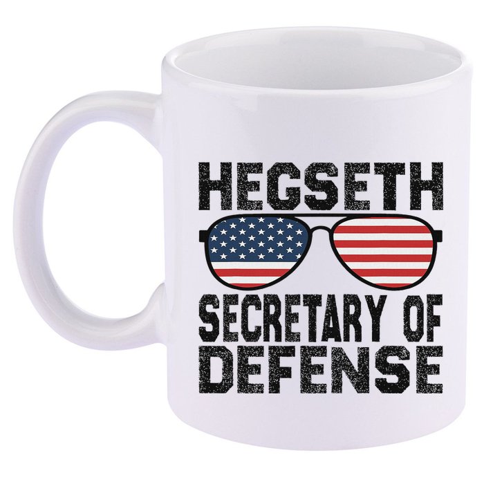 Pete Hegseth Secretary Of Defense Trump Support Patriots 11oz C Handle Ceramic Mug