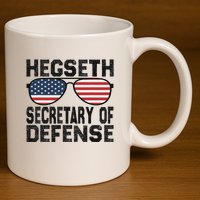 Pete Hegseth Secretary Of Defense Trump Support Patriots 11oz C Handle Ceramic Mug