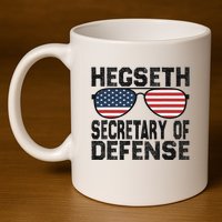 Pete Hegseth Secretary Of Defense Trump Support Patriots 11oz C Handle Ceramic Mug