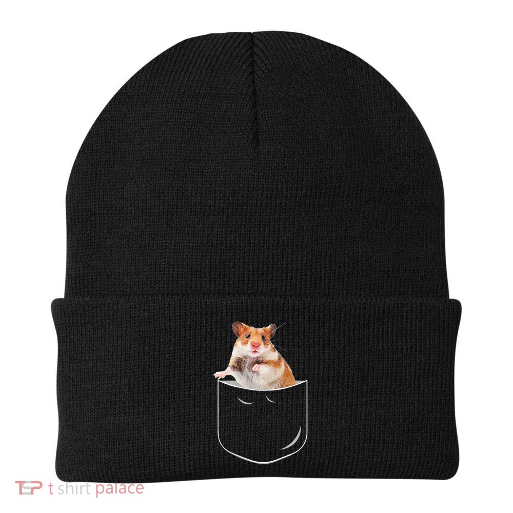 Pocket Hamster Shirt, Funny Hamster In Pocket Gift Tshirt TShirt Beanie