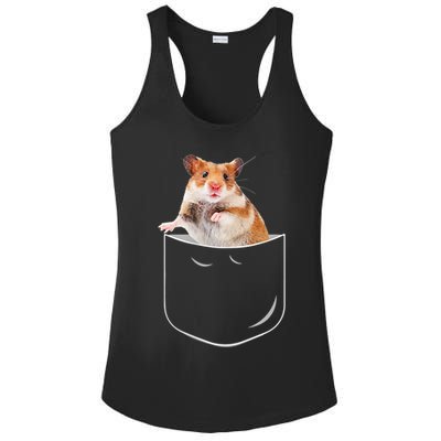 Pocket Hamster Shirt, Funny Hamster In Pocket Gift Tshirt TShirt Ladies PosiCharge Competitor Racerback Tank