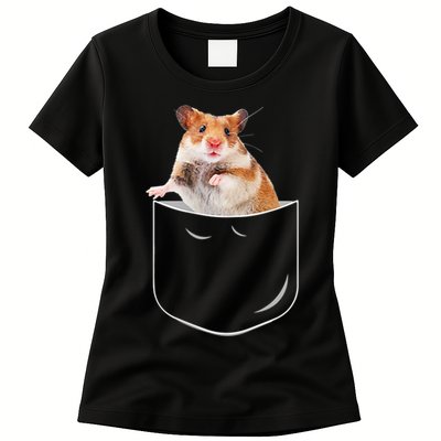 Pocket Hamster Shirt, Funny Hamster In Pocket Gift Tshirt TShirt Womens T-Shirt