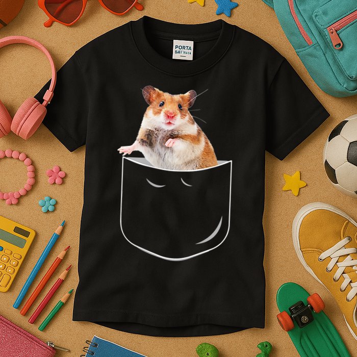 Pocket Hamster Shirt, Funny Hamster In Pocket Gift Tshirt TShirt Kids T-Shirt