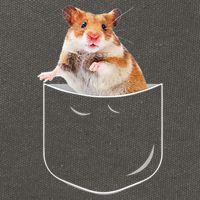 Pocket Hamster Shirt, Funny Hamster In Pocket Gift Tshirt TShirt Cotton Canvas Backpack