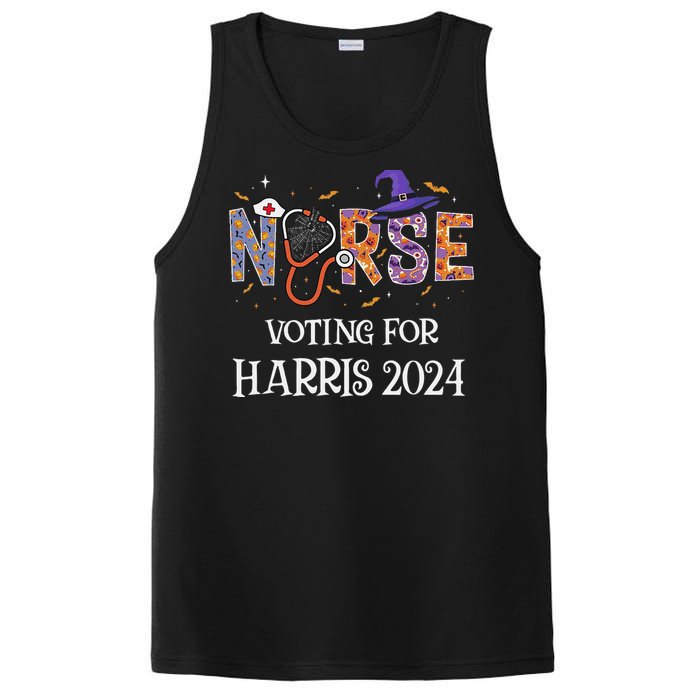 Political Halloween Spooky Nurse Voting For Harris 2024 PosiCharge Competitor Tank