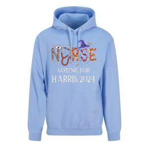 Political Halloween Spooky Nurse Voting For Harris 2024 Unisex Surf Hoodie