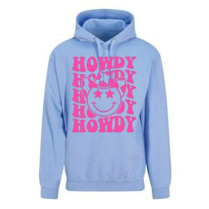 Pink Howdy Smile Face Rodeo Western Country Southern Cowgirl Unisex Surf Hoodie