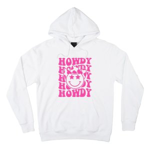 Pink Howdy Smile Face Rodeo Western Country Southern Cowgirl Hoodie