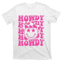 Pink Howdy Smile Face Rodeo Western Country Southern Cowgirl T-Shirt