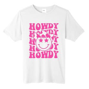 Pink Howdy Smile Face Rodeo Western Country Southern Cowgirl Tall Fusion ChromaSoft Performance T-Shirt