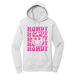 Pink Howdy Smile Face Rodeo Western Country Southern Cowgirl Women's Pullover Hoodie