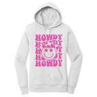 Pink Howdy Smile Face Rodeo Western Country Southern Cowgirl Women's Pullover Hoodie