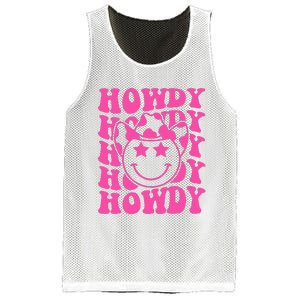 Pink Howdy Smile Face Rodeo Western Country Southern Cowgirl Mesh Reversible Basketball Jersey Tank