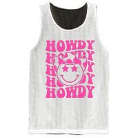 Pink Howdy Smile Face Rodeo Western Country Southern Cowgirl Mesh Reversible Basketball Jersey Tank