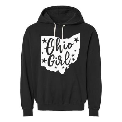 Proud Home State Lover Ohio Girl Garment-Dyed Fleece Hoodie