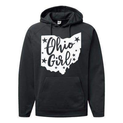 Proud Home State Lover Ohio Girl Performance Fleece Hoodie