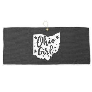 Proud Home State Lover Ohio Girl Large Microfiber Waffle Golf Towel