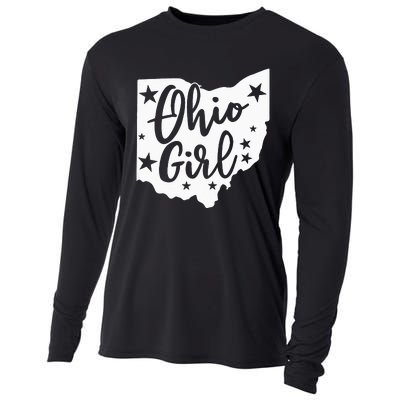 Proud Home State Lover Ohio Girl Cooling Performance Long Sleeve Crew