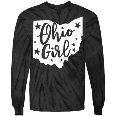 Proud Home State Lover Ohio Girl Tie-Dye Long Sleeve Shirt