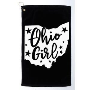 Proud Home State Lover Ohio Girl Platinum Collection Golf Towel