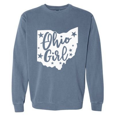 Proud Home State Lover Ohio Girl Garment-Dyed Sweatshirt