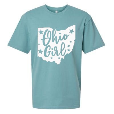 Proud Home State Lover Ohio Girl Sueded Cloud Jersey T-Shirt