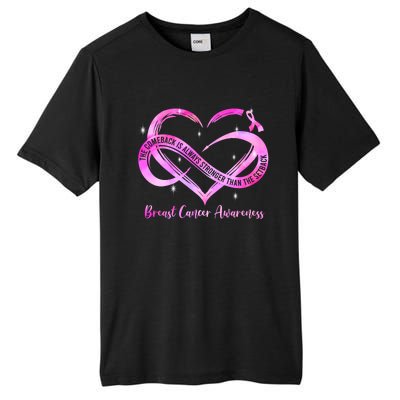 Pink Heart Stronger Than Cancer Breast Cancer Awareness Gift Tall Fusion ChromaSoft Performance T-Shirt